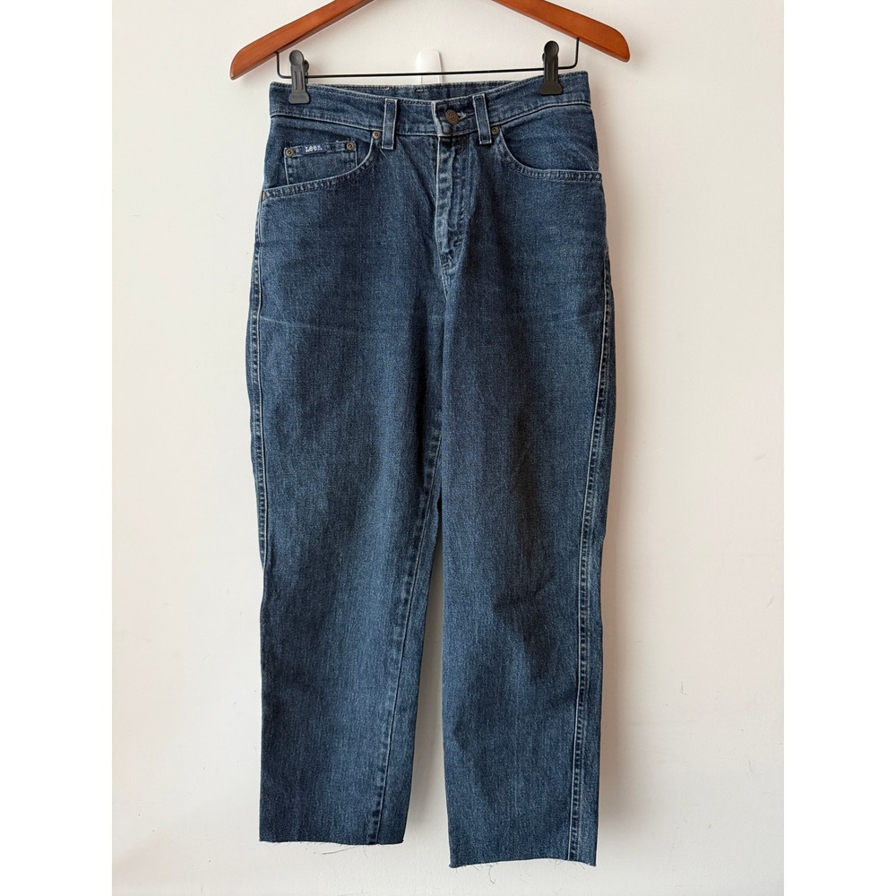 Vintage Lee Original Jeans Blue Denim Straight Leg Y2K 90s Raw Hem 28 Women